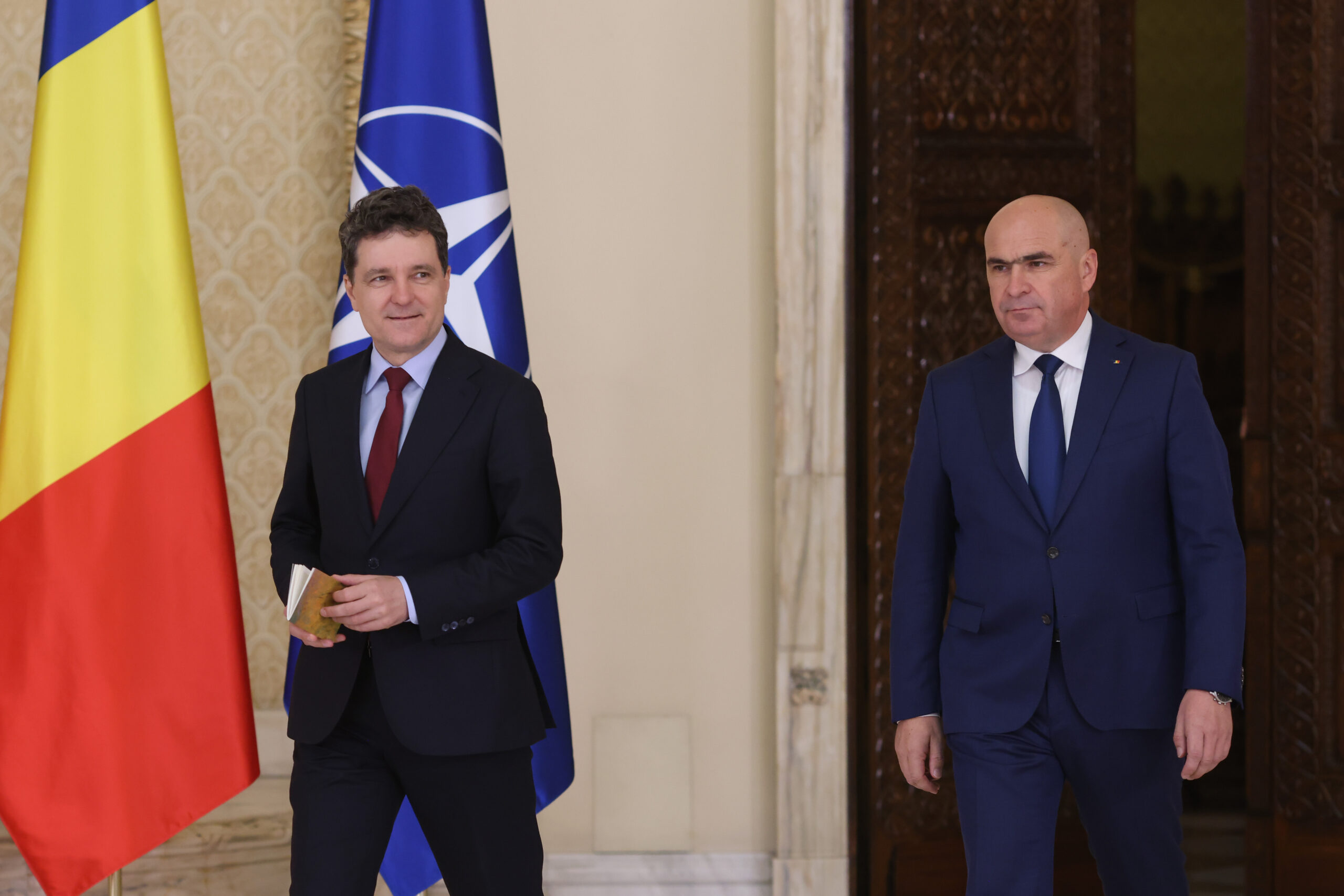 Liderii coaliției au mers la Palatul Cotroceni după conferința lui Bolojan. Nicușor Dan mediază criza guvernamentală