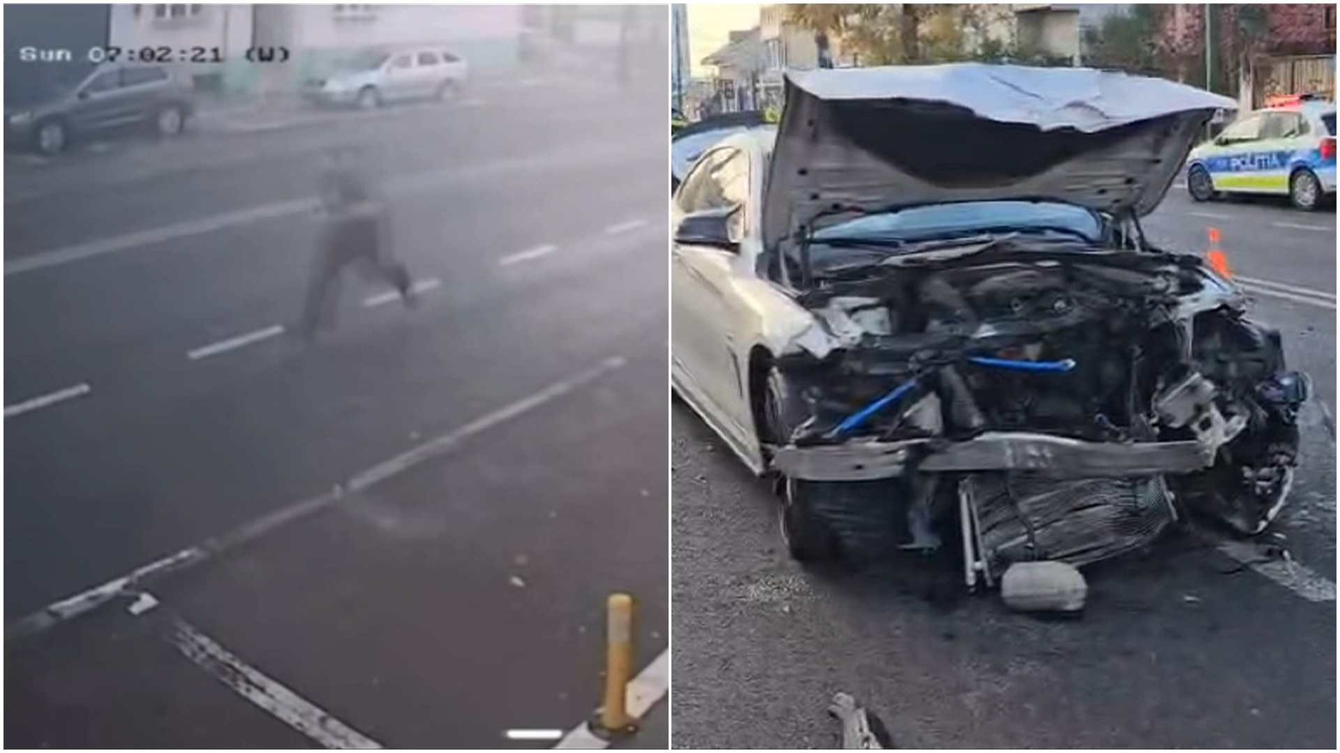 Momentul în care un polițist beat provoacă un accident grav în Constanța și apoi fuge de la locul faptei. Trei femei au fost rănite